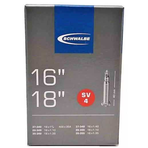 Schwalbe Inner Tube 16x1-3/8 16x1.10-1.40 SV AV 40mm Presta Schrader Valve